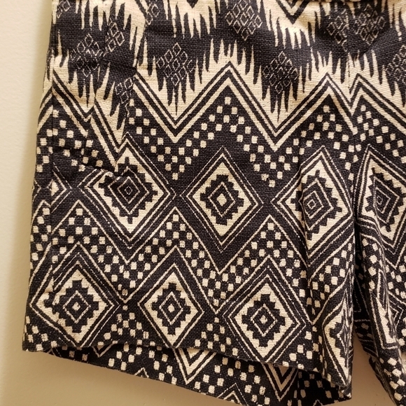 J. Crew Cotton Art Deco Shorts Blue Cream Size 4 - Picture 9 of 9